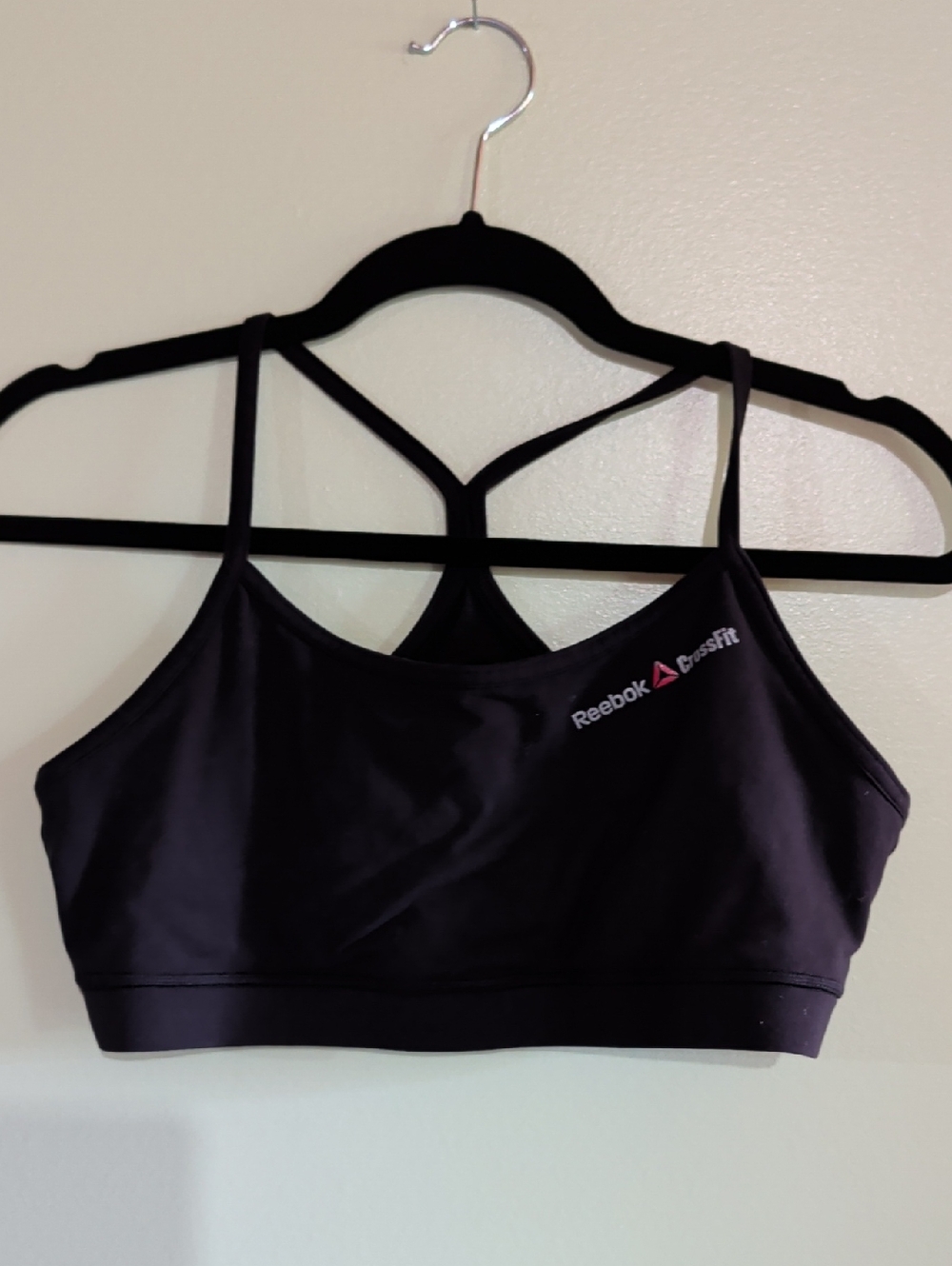 Reebok Crossfit Black Strappy Sports Bra Large